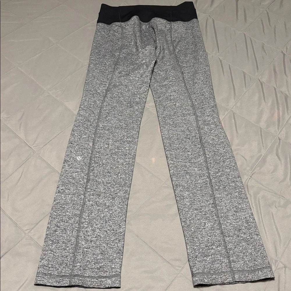 Lululemon Athletica Straight-Up Pant Full-On Luon Heathered Deep Coal Size 10
